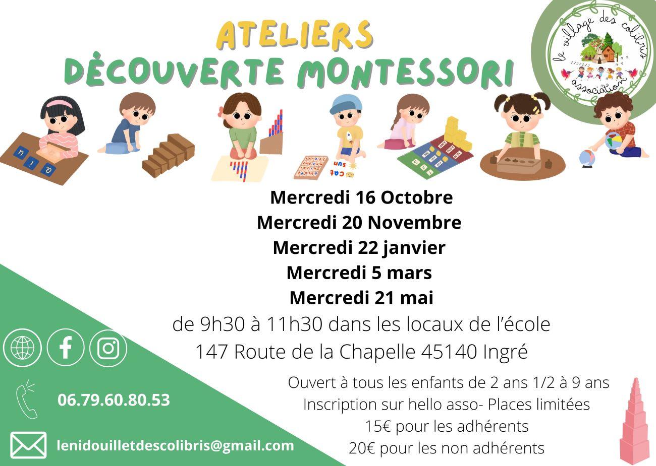 Dates atelier montessori bis